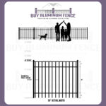 4FT Tall Flat Top Bellhaven Walk Gate - 5FT Wide