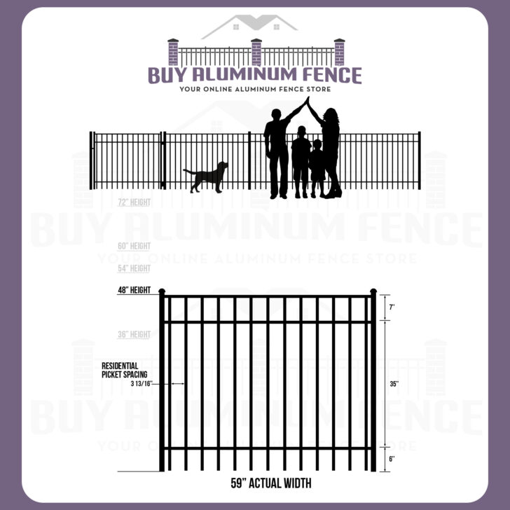 4FT Tall Flat Top Bellhaven Walk Gate - 5FT Wide