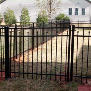 4FT Tall Flat Top with Spears - 5FT wide walk gate
