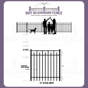 4FT Tall Flat Top with Spears Claremont Walk Gate - 4FT Wide