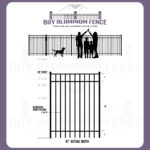 5FT Tall Flat Top Bellhaven Walk Gate - 4FT Wide