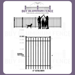 5FT Tall Flat Top with Spears Claremont Walk Gate - 4FT Wide