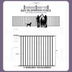 5FT Tall 2 Rail Flat Top Elon Panel - Standard Picket