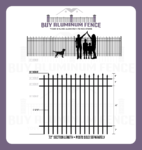 5FT Tall Staggered Spear Aluminum Drexel Panel - Standard Picket