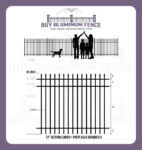 5FT Tall Spear Top Aluminum Asheville Panel - Standard Picket