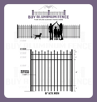 5FT Tall Staggered Spear Drexel Walk Gate - 5FT Wide