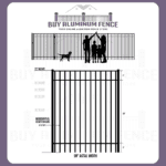 6FT Tall Flat Top Bellhaven Walk Gate - 5FT Wide