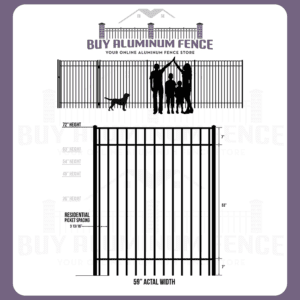 6FT Tall Flat Top Bellhaven Walk Gate - 5FT Wide