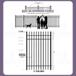 6FT Tall Spear Top Asheville Walk Gate - 4FT Wide