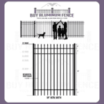 6FT Tall Spear Top Asheville Walk Gate - 5FT Wide