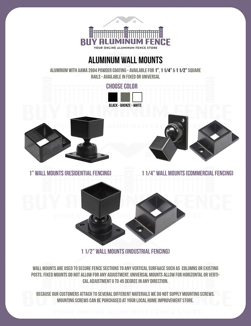 Mounts Aluminum Wall Mounts Buy Aluminum Fence