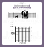 4FT Tall Staggered Spear Drexel Walk Gate – 4FT Wide
