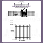 4FT Tall Staggered Spear Drexel Walk Gate – 4FT Wide