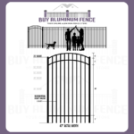 6FT Tall Flat Top Bellhaven Walk Gate ARCHED - 4FT Wide