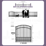 4FT Tall Flat Top Bellhaven Puppy Picket Walk Gate - 4FT Wide