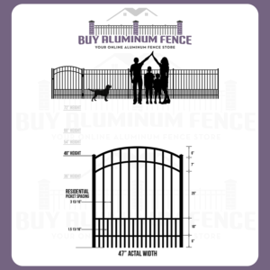 4FT-Tall-Flat-Top-Bellhaven-4FT-Wide-Walk-Gate-(Arched)---Puppy-Picket