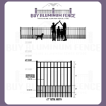 4FT Tall Flat Top Bellhaven Puppy Picket Walk Gate - 4FT Wide