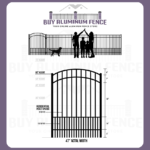 5FT Tall Flat Top Bellhaven Puppy Picket Walk Gate - 4FT Wide