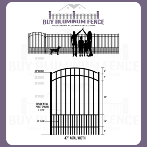 5FT-Tall-Flat-Top-Bellhaven-4FT-Wide-Walk-Gate-(Arched)---Puppy-Picket