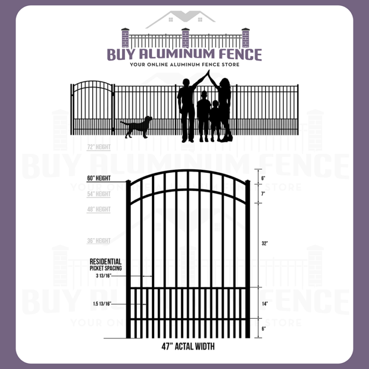 5FT Tall Flat Top Bellhaven Puppy Picket Walk Gate - 4FT Wide