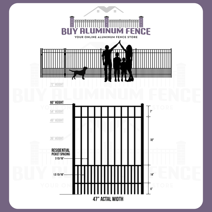 5FT Tall Flat Top Bellhaven Puppy Picket Walk Gate - 4FT Wide