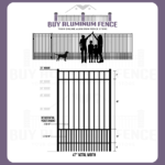 6FT Tall Flat Top Bellhaven Puppy Picket Walk Gate - 4FT Wide