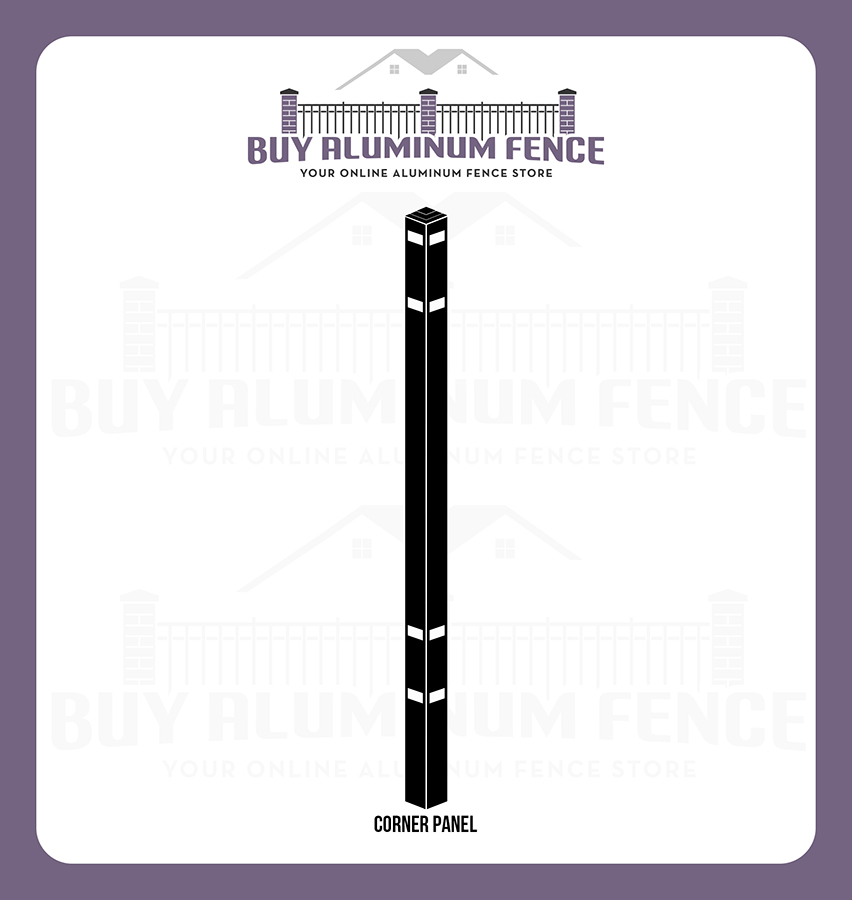 4FT Tall Flat Top Bellhaven Corner Post Puppy Picket Buy Aluminum Fence