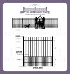 5FT Tall Flat Top Bellhaven Puppy Picket Walk Gate - 5FT wide
