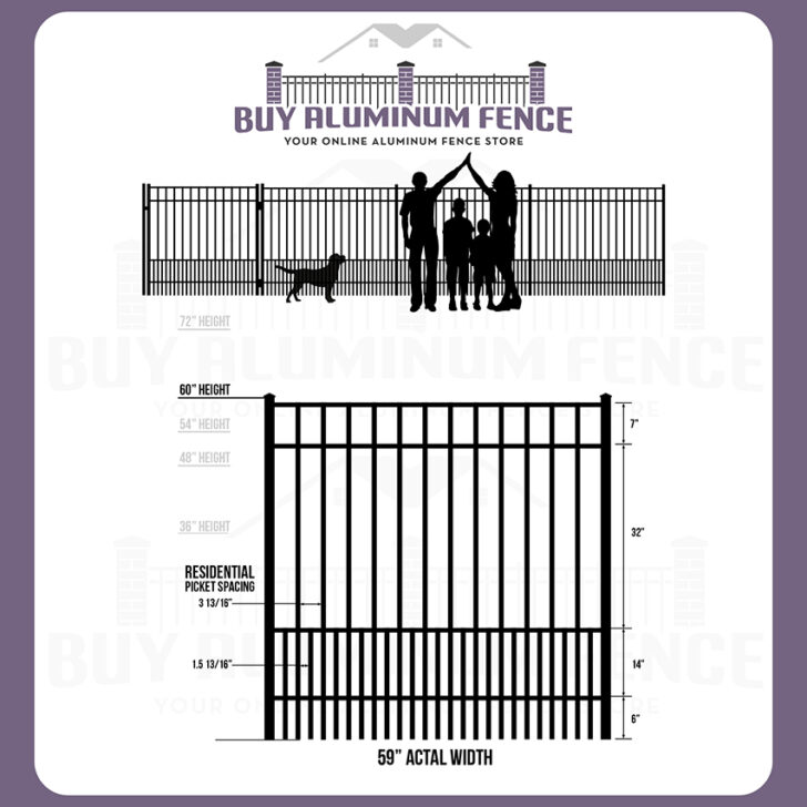 5FT Tall Flat Top Bellhaven Puppy Picket Walk Gate - 5FT wide